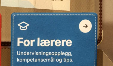 Den blå mappen «For lærere» fra undervisningskofferten
